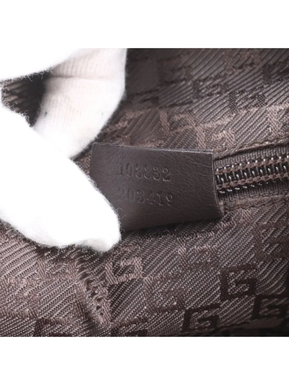 Gucci Leather Canvas Tote Shoulder Business Document